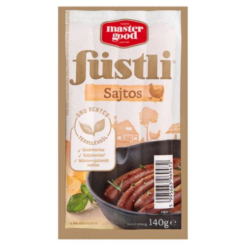 Master Good Fuestli Kaese, Raeucherwurst aus Haehnchenfleisch – 140 g