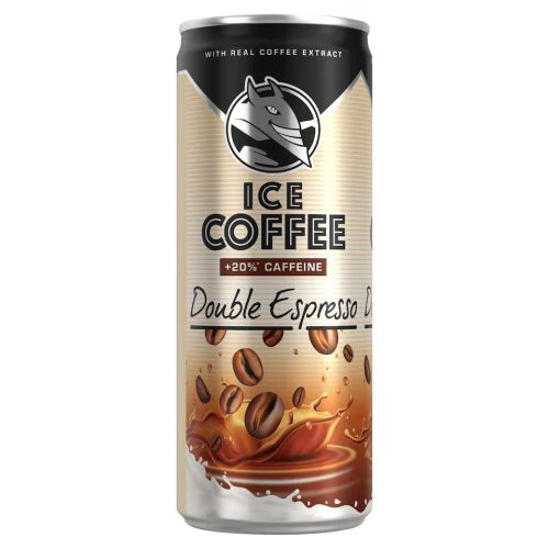 HELL Ice Coffee Double Espresso UHT Getränk mit Milch und Kaffeeextrakt – 250 ml