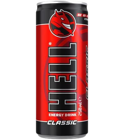 HELL Classic Tutti-Frutti-Geschmack, koffeinhaltiges, kohlensäurehaltiges, alkoholfreies Getränk - 250 ml