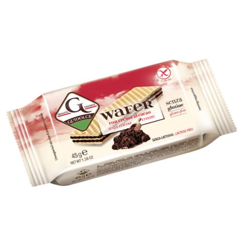 Guidolce Glutenfreie Waffel mit Kakaocremefüllung – 45 g