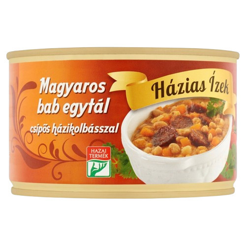 Házias Ízek Ungarischer Bohneneintopf mit scharfem Hausmacher-Kolbász – 400 g