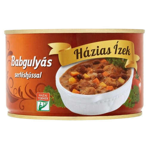 Házias Ízek Bohnengulasch mit Schweinefleisch – 400 g