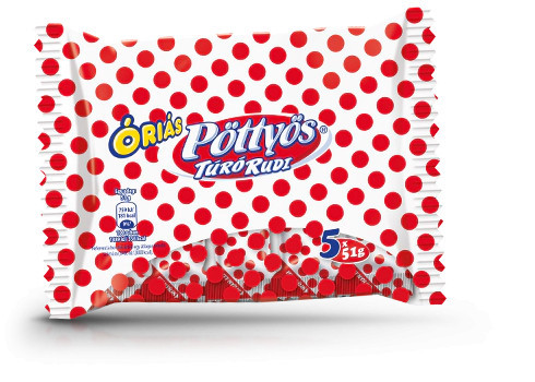 Pöttyös Riesen Quark Rudi Natur Quarkdessert mit kakaogeschlossener Hülle - 5 x 51 g (255 g)
