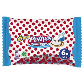   Pöttyös Riesen Quark Rudi Natürlicher Quark-Dessert mit Kakao-Schokoladenüberzug - 6 x 51 g (306 g)
