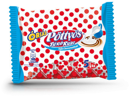 Pöttyös Riesen Quark Rudi Natürlicher Quark-Dessert mit Kakao-Schokoladenüberzug - 5 x 51 g (255 g)