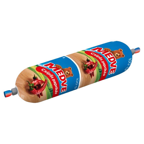 Medve Scharfer Paprika, Streichfähiger, Fetter Schmelzkäse - 100 g