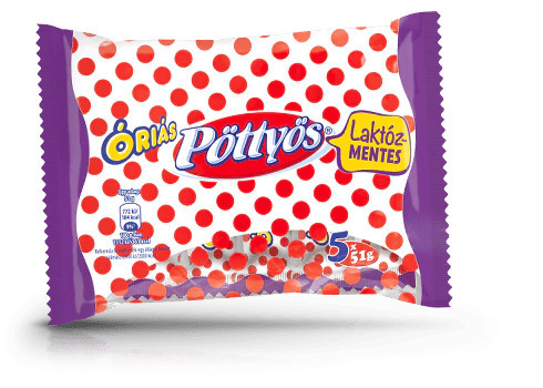 Pöttyös Riesen Quark Rudi laktosefrei, natur mit kakaoglasur - 5x51g