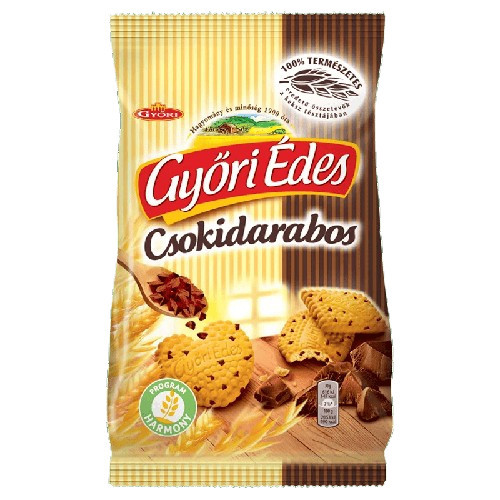 Győri Édes Schokostückchen – Zarter, Honigkeks mit Schokoladenstückchen - 150 g