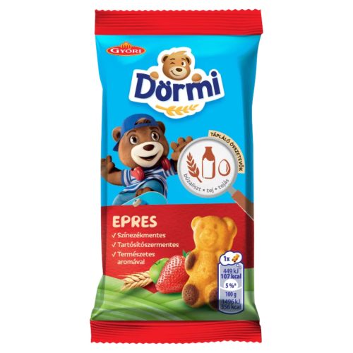 Dörmi Weicher Biskuit mit Apfel-Erdbeer-Cremegeschmack - 30 g