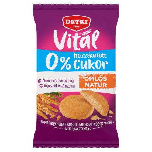 Detki Vital suesse, zarte Naturkekse ohne zugesetzten Zucker, mit Suessungsmitteln – 180 g