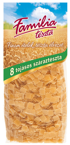 Familia Tészta Hausgemachte Eperlevél (blattförmige Eiernudeln), 8 Eiernudeln - 200 g