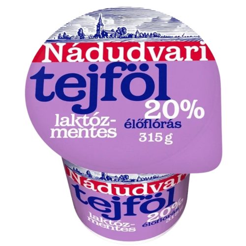 Nádudvari Laktosefreie Sauerrahm 20% mit lebenden Kulturen – 315 g