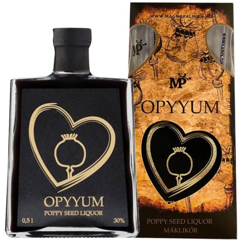 Opyyum Mohnlikör 30%, in Geschenkbox mit Glas – 0,5 l
