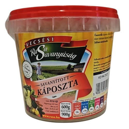 Vecsési Rusa Sauergemüse Sauerkraut – 900 g