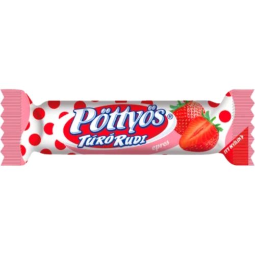 Pöttyös Túró Rudi Dessert mit Kakaoglasur und Erdbeerfüllung – 30 g