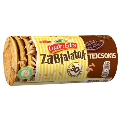 Győri Édes Haferkekse mit zarten Haferflocken, mit Milchschokolade überzogen – 215 g