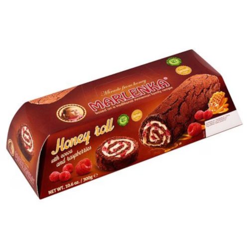 Marlenka Honig- Tortenrolle mit Kakao und Himnbeeren - 300 g