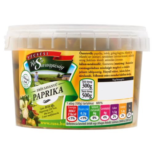 Rusa Sauergemüse scharfer Peperoni – 500 g